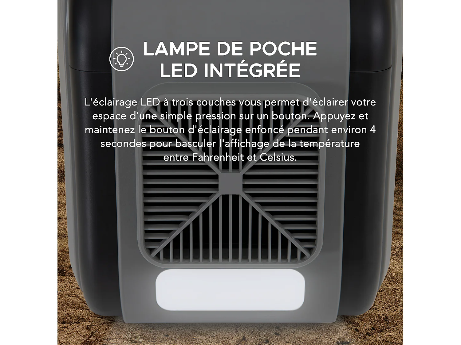 Climatiseur portable IceCove pour tentes d'extérieur et usage intérieur - Gris