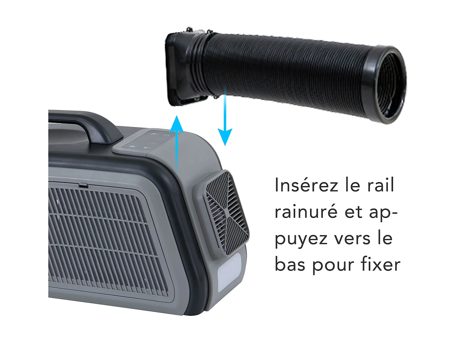Climatiseur portable IceCove pour tentes d'extérieur et usage intérieur - Gris