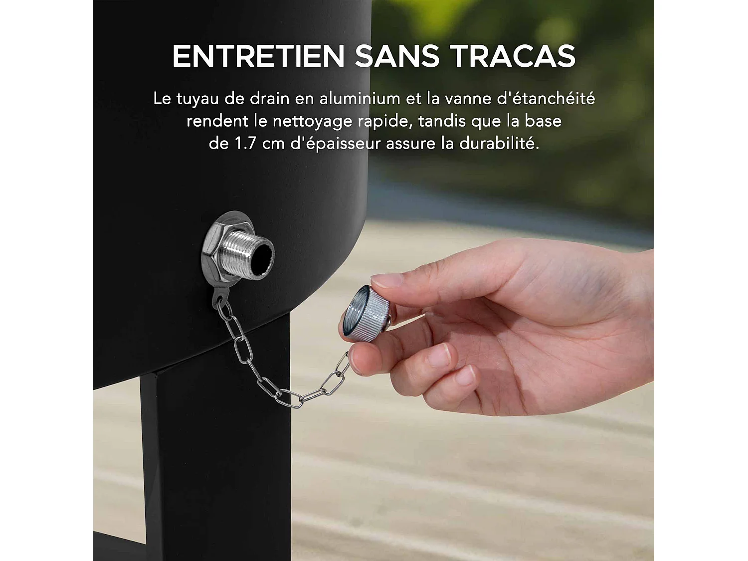 Glacière à roulettes Tinley 56 L, glacière portable pour boissons avec décapsuleur et étagère.