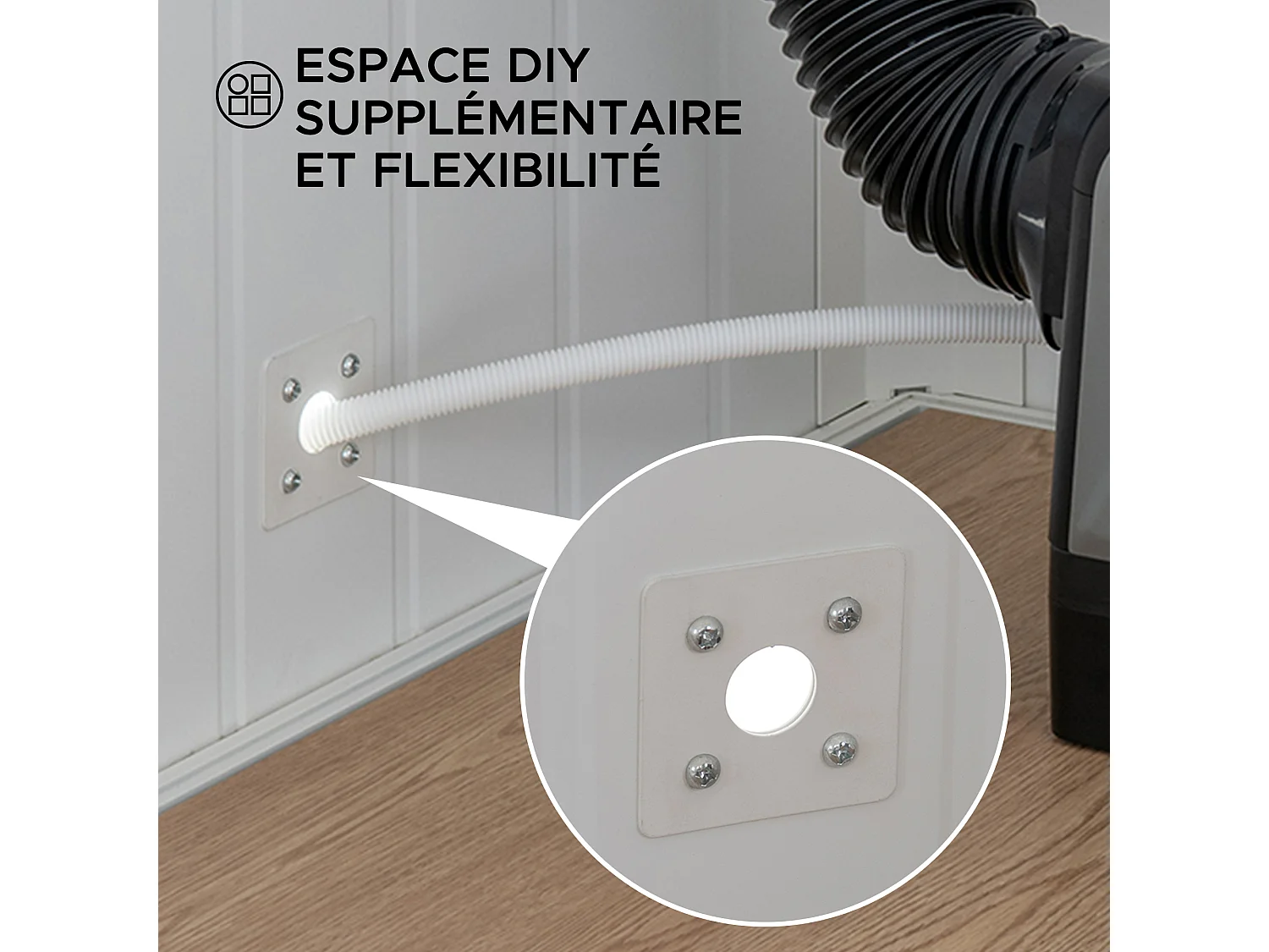 Abri de jardin RIGA avec plancher, fenêtres et portes verrouillables.