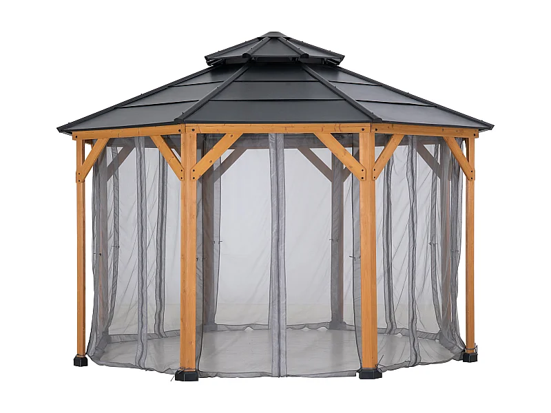 Moustiquaire de remplacement SUNJOY pour tonnelle octogonale de 395 cm x 395 cm