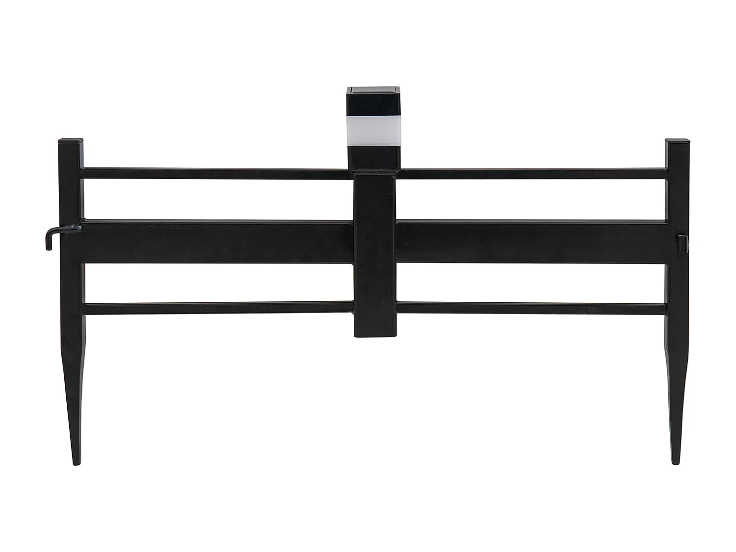 SUNJOY Clôture de jardin en métal avec éclairage solaire (lot de 5)