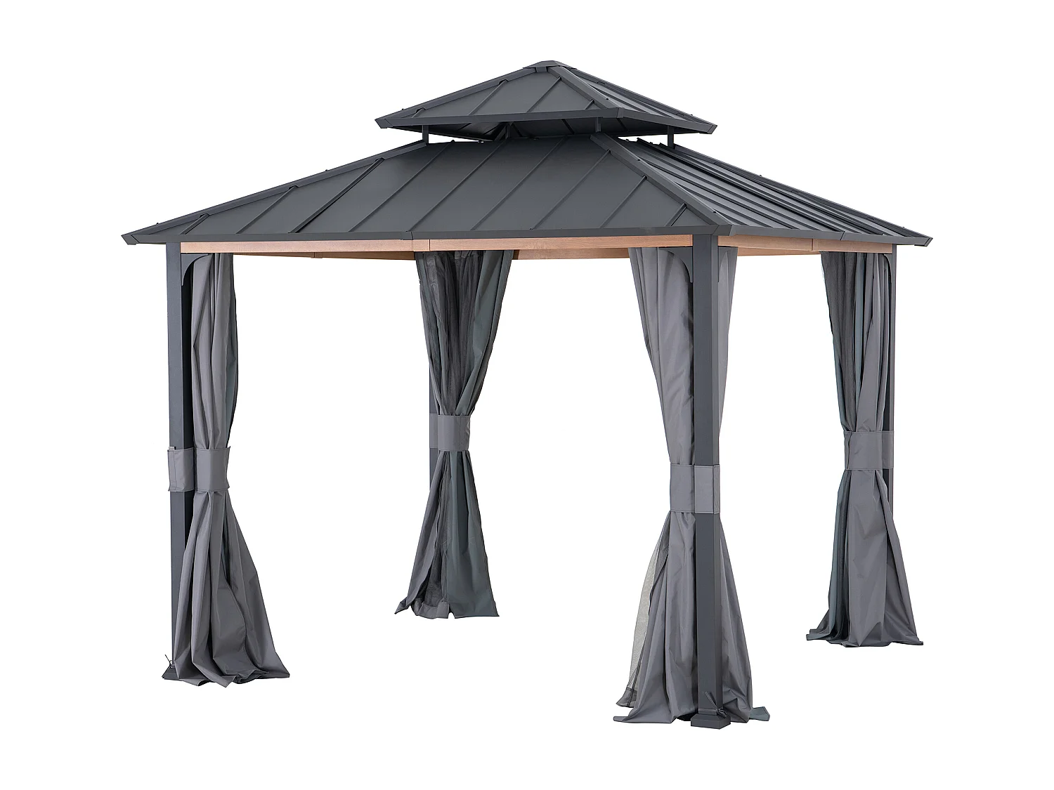 Rideaux de rechange SUNJOY pour tonnelle en acier de 300 cm x 300 cm