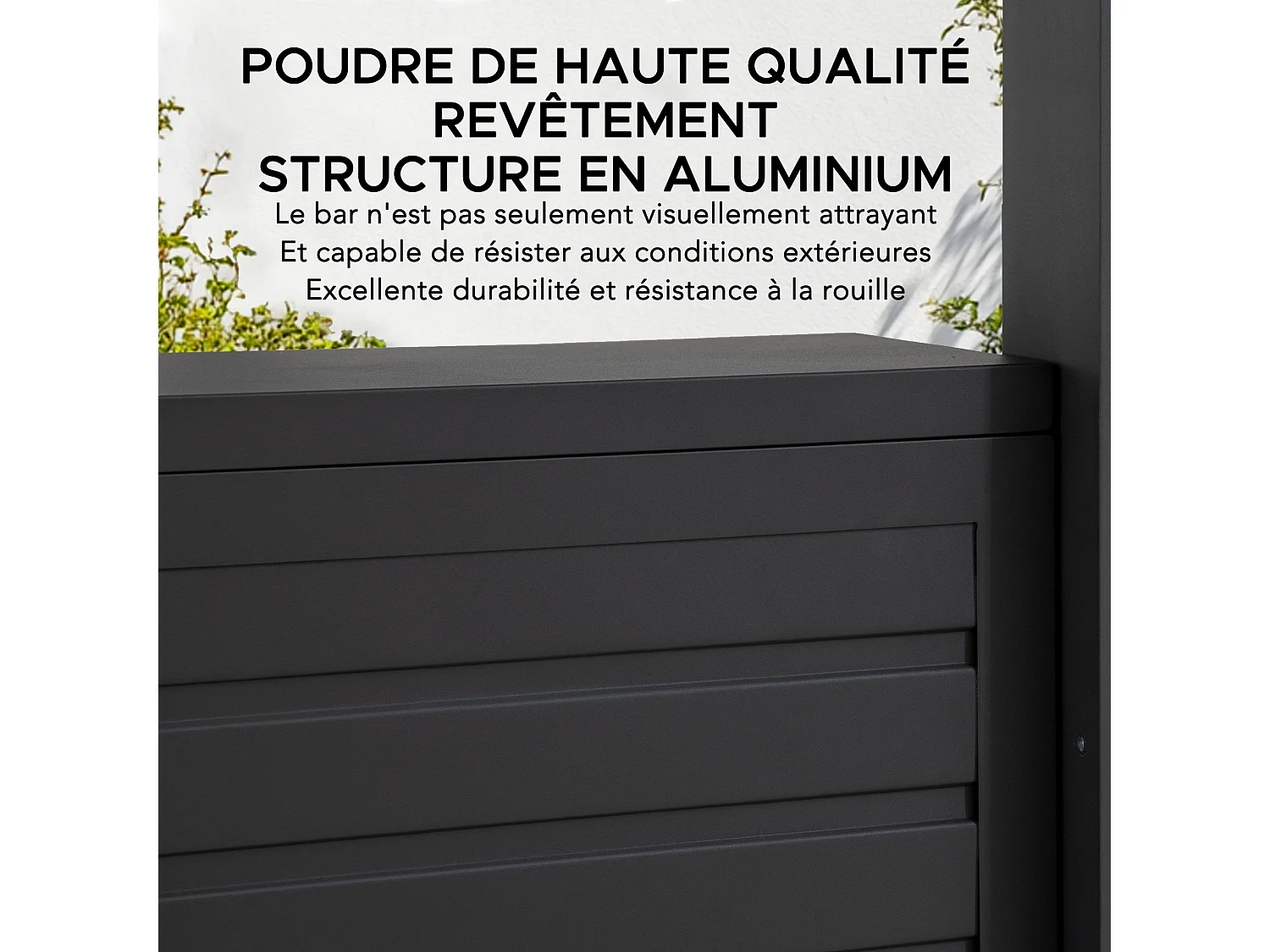 Étagère de bar de remplacement SUNJOY pour pergola à lames orientables (côté de 2 m)