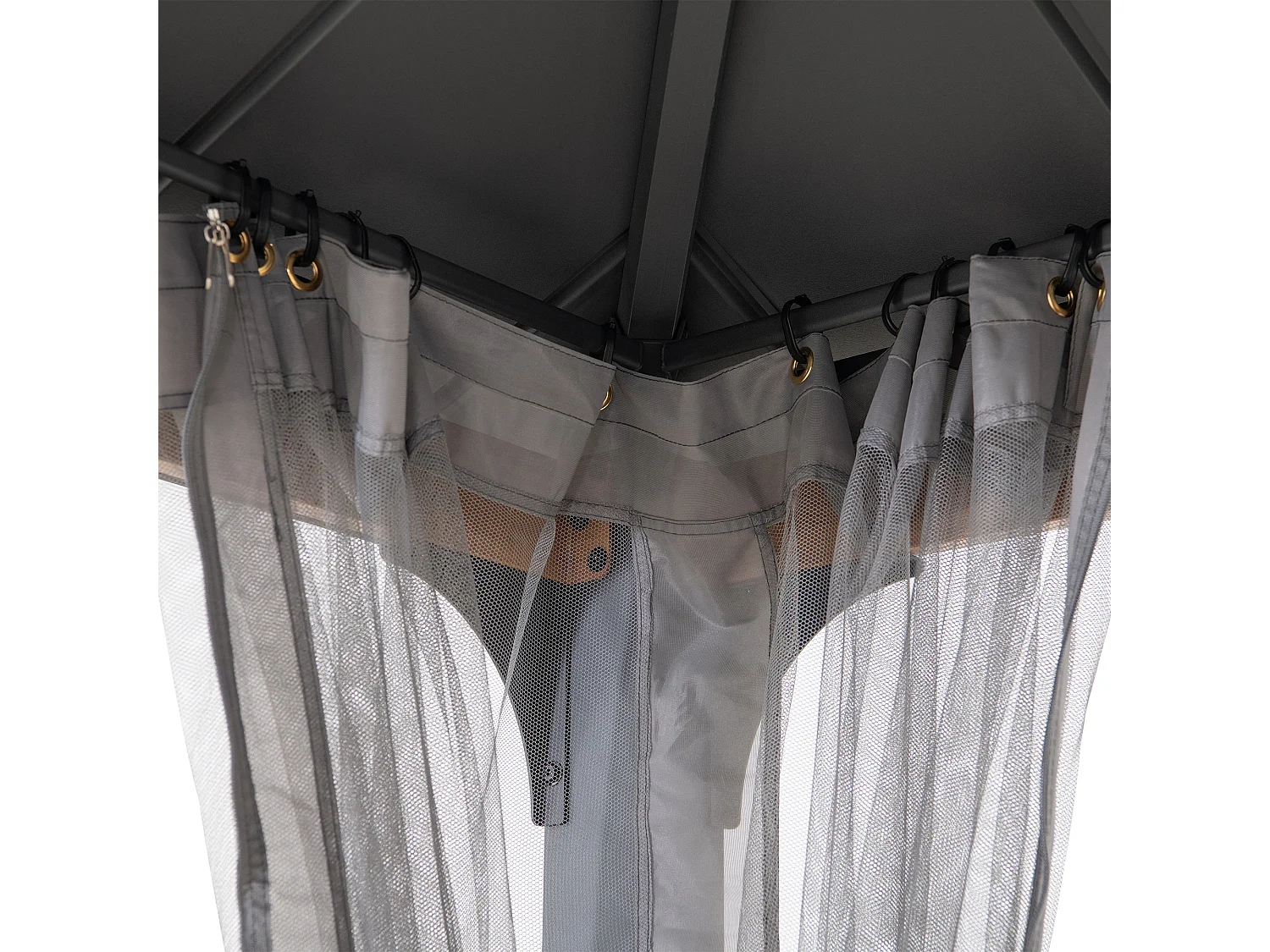 Moustiquaire de rechange SUNJOY pour tonnelle en acier de 300 cm x 300 cm