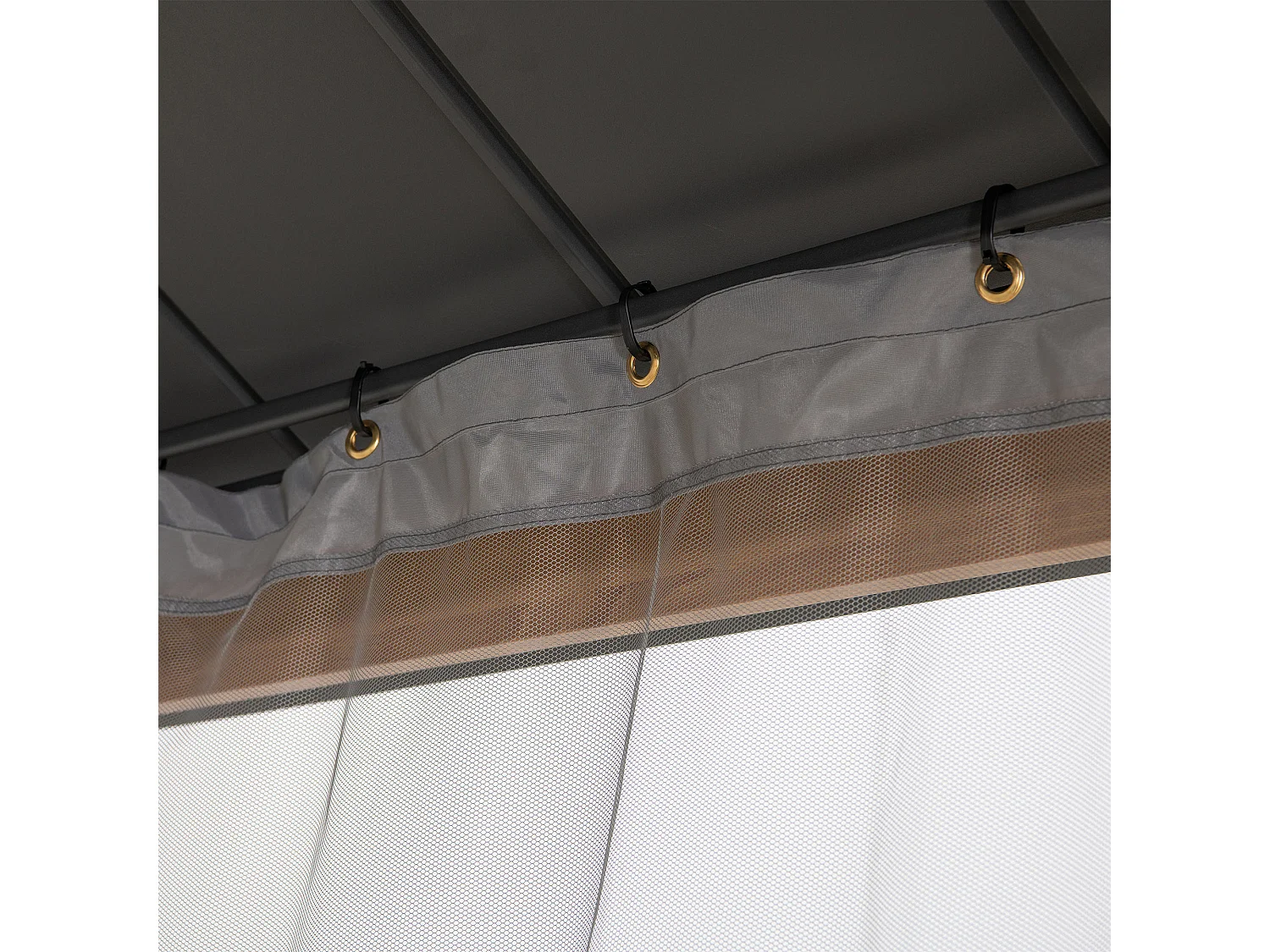 Moustiquaire de rechange SUNJOY pour tonnelle en acier de 300 cm x 300 cm