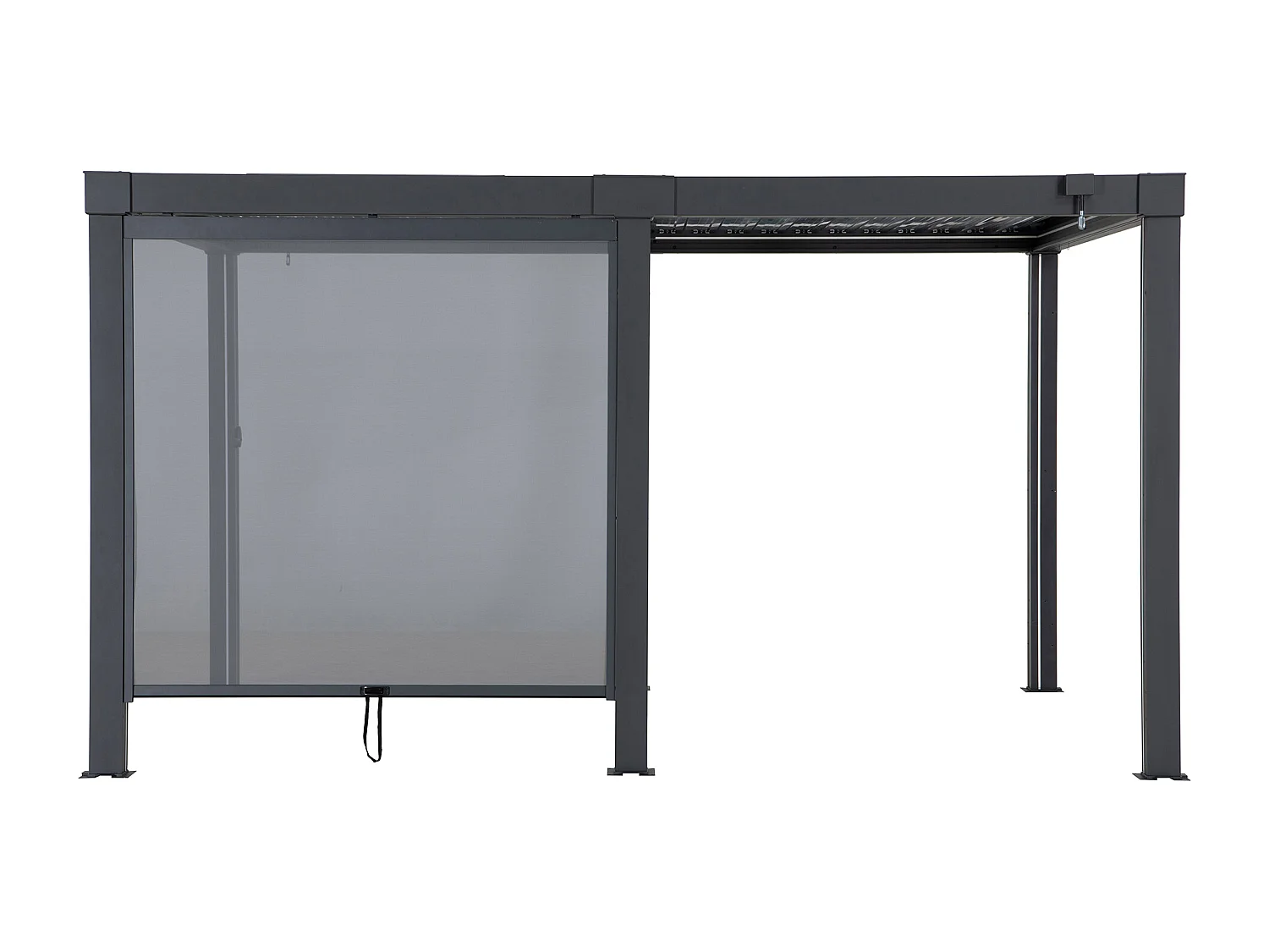 Store enrouleur réglable SUNJOY pour pergola à lames orientables (côté de 2 m)