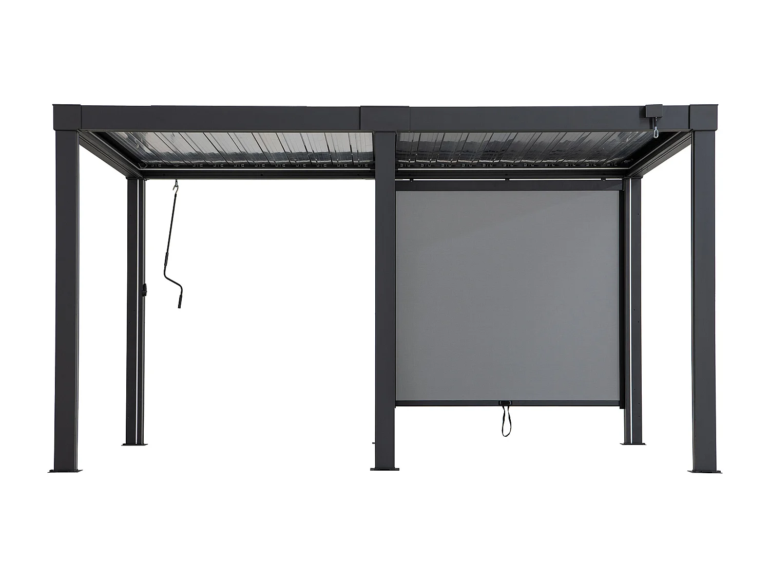 Store enrouleur réglable SUNJOY pour pergola à lames orientables (côté de 2 m)