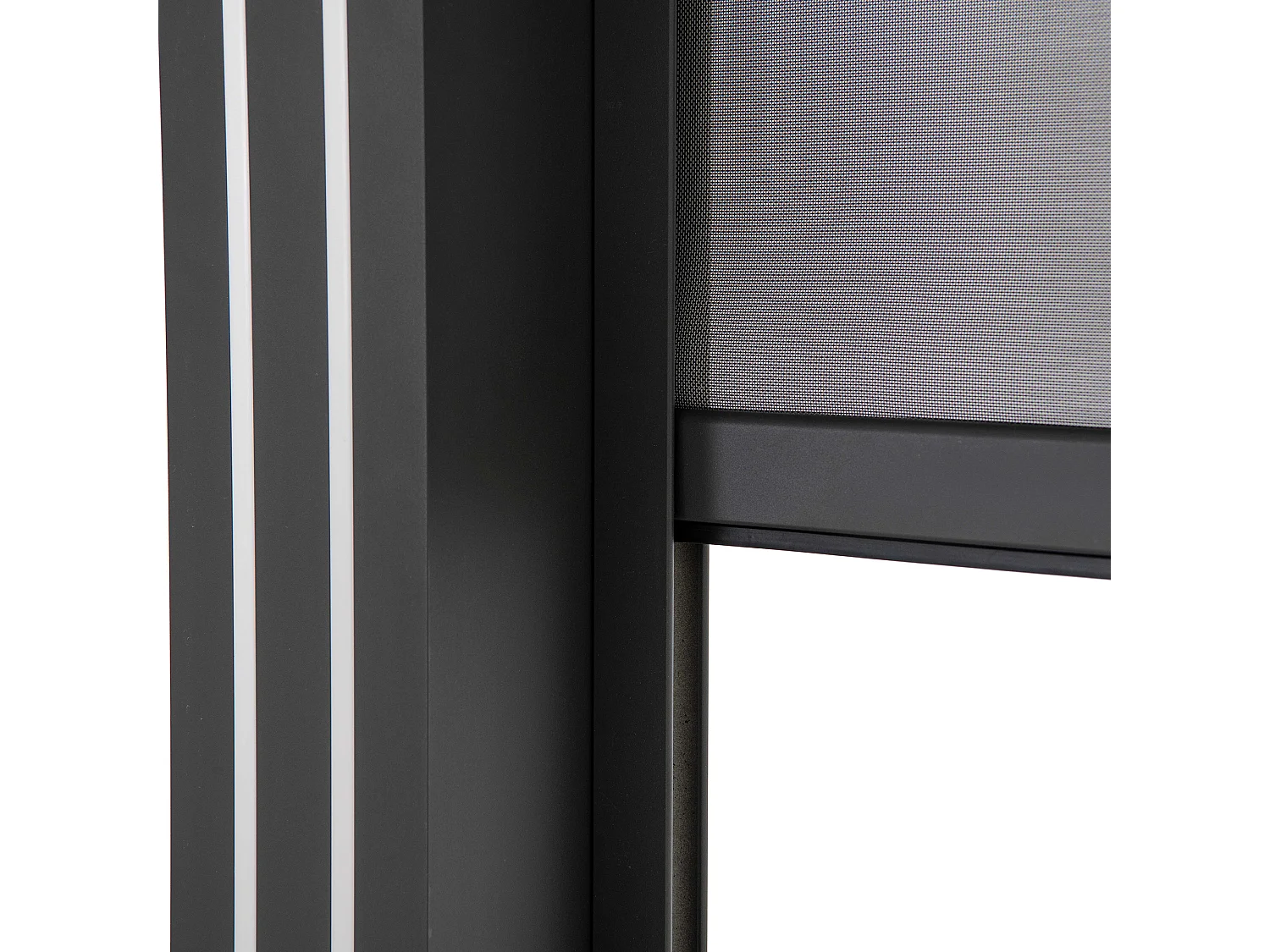 Store enrouleur réglable SUNJOY pour pergola à lames orientables (côté de 2 m)