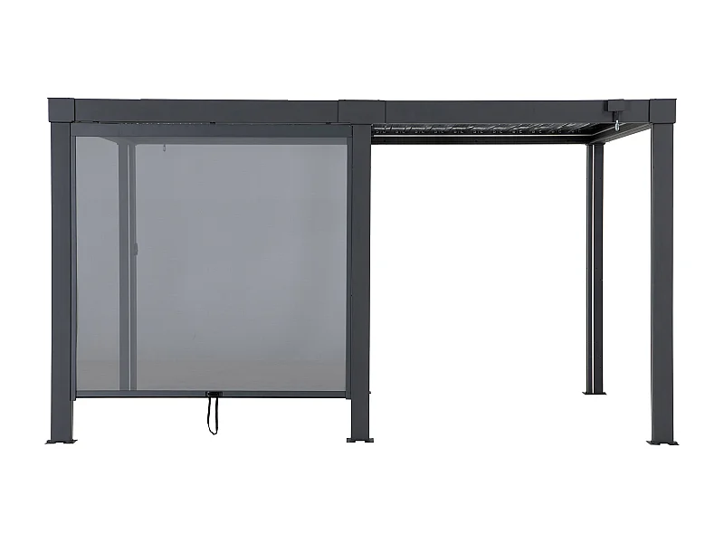 Store enrouleur réglable SUNJOY pour pergola à lames orientables (côté de 2 m)