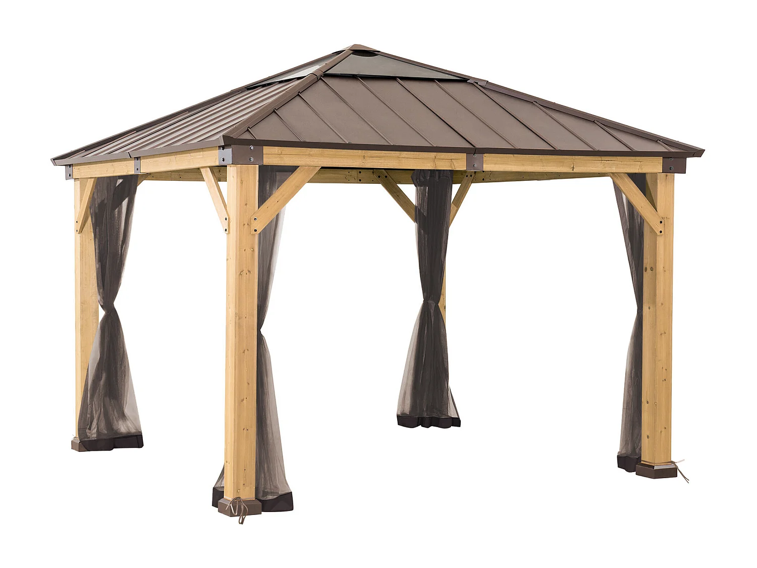 Moustiquaire de remplacement SUNJOY pour tonnelles en bois de 336 cm x 336 cm