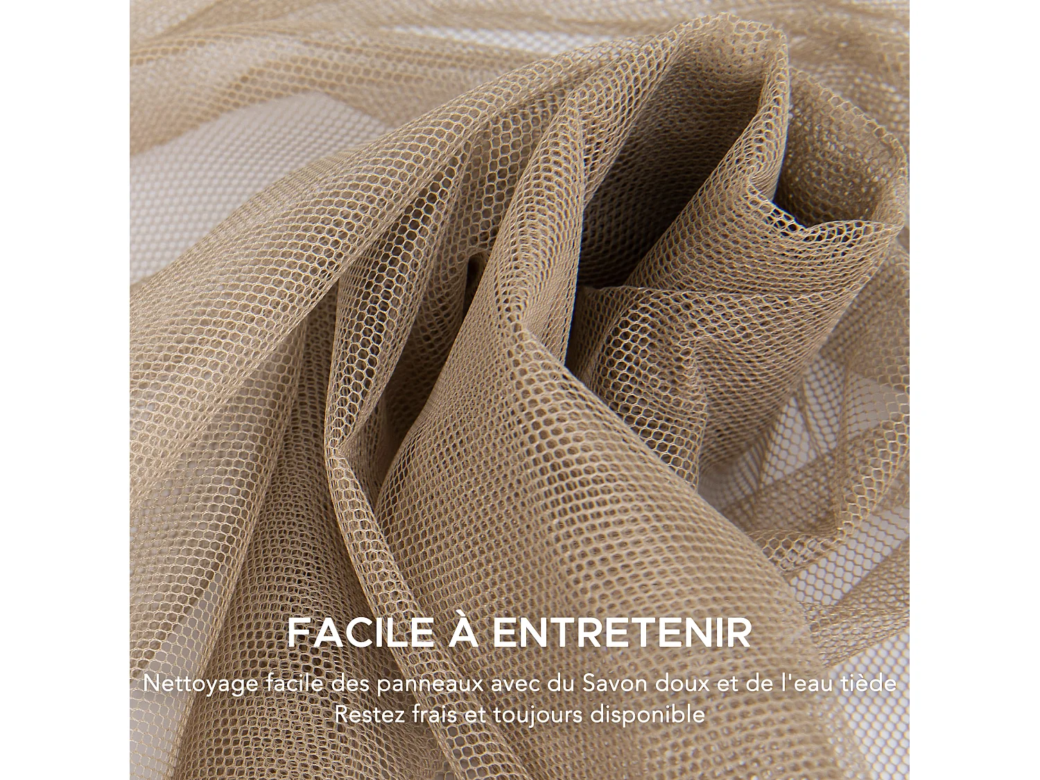 Moustiquaire de remplacement SUNJOY pour tonnelles en bois de 336 cm x 336 cm