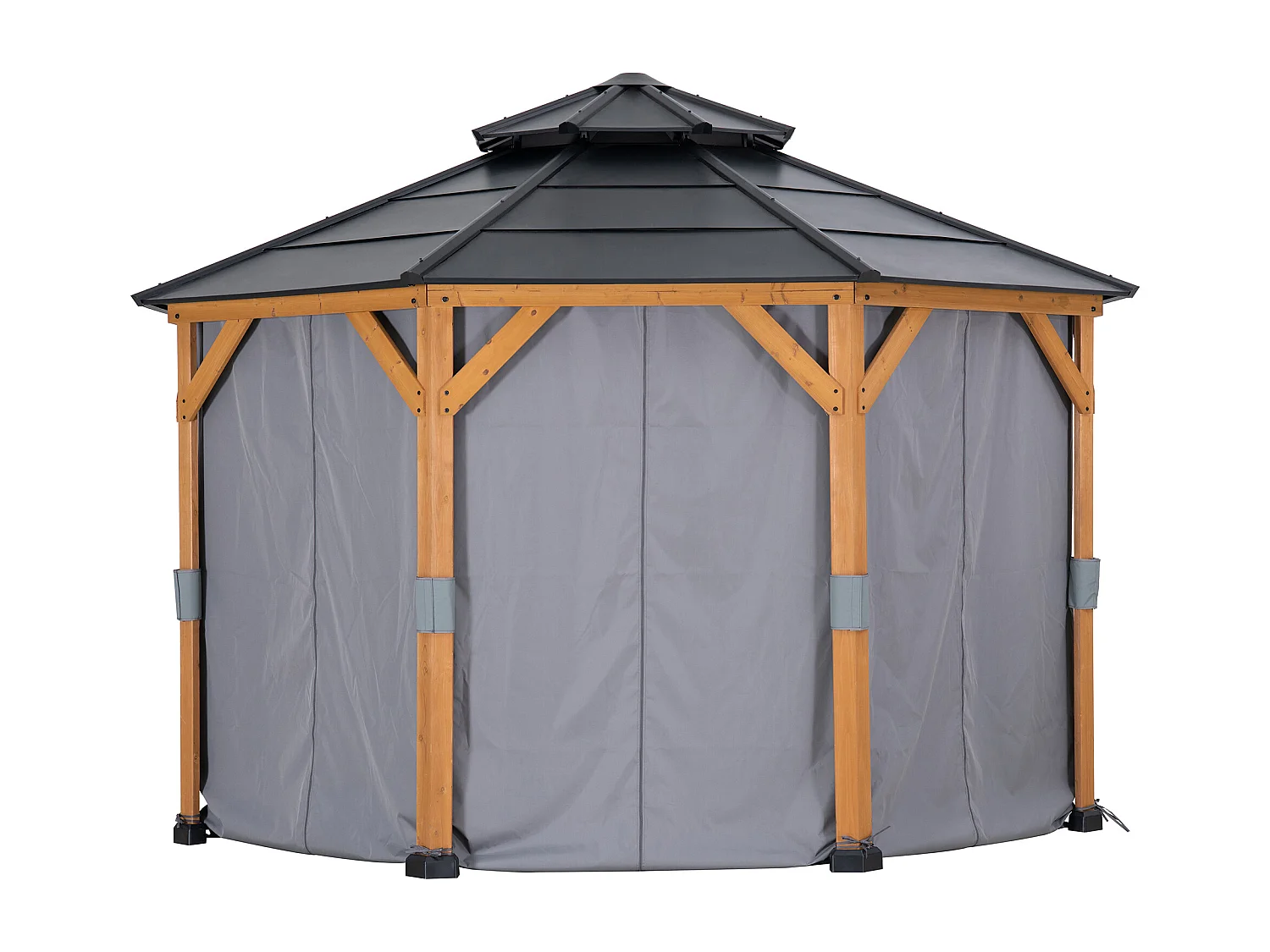 Rideaux de remplacement SUNJOY pour tonnelle octogonale de 395 cm x 395 cm