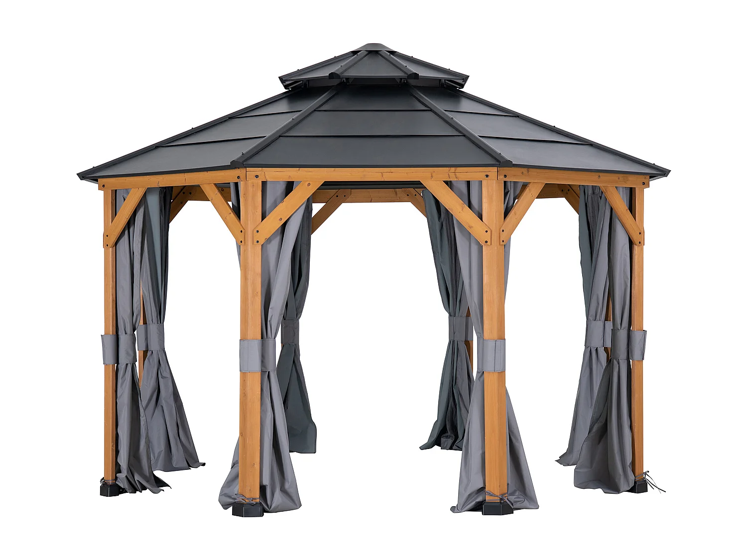 Rideaux de remplacement SUNJOY pour tonnelle octogonale de 395 cm x 395 cm