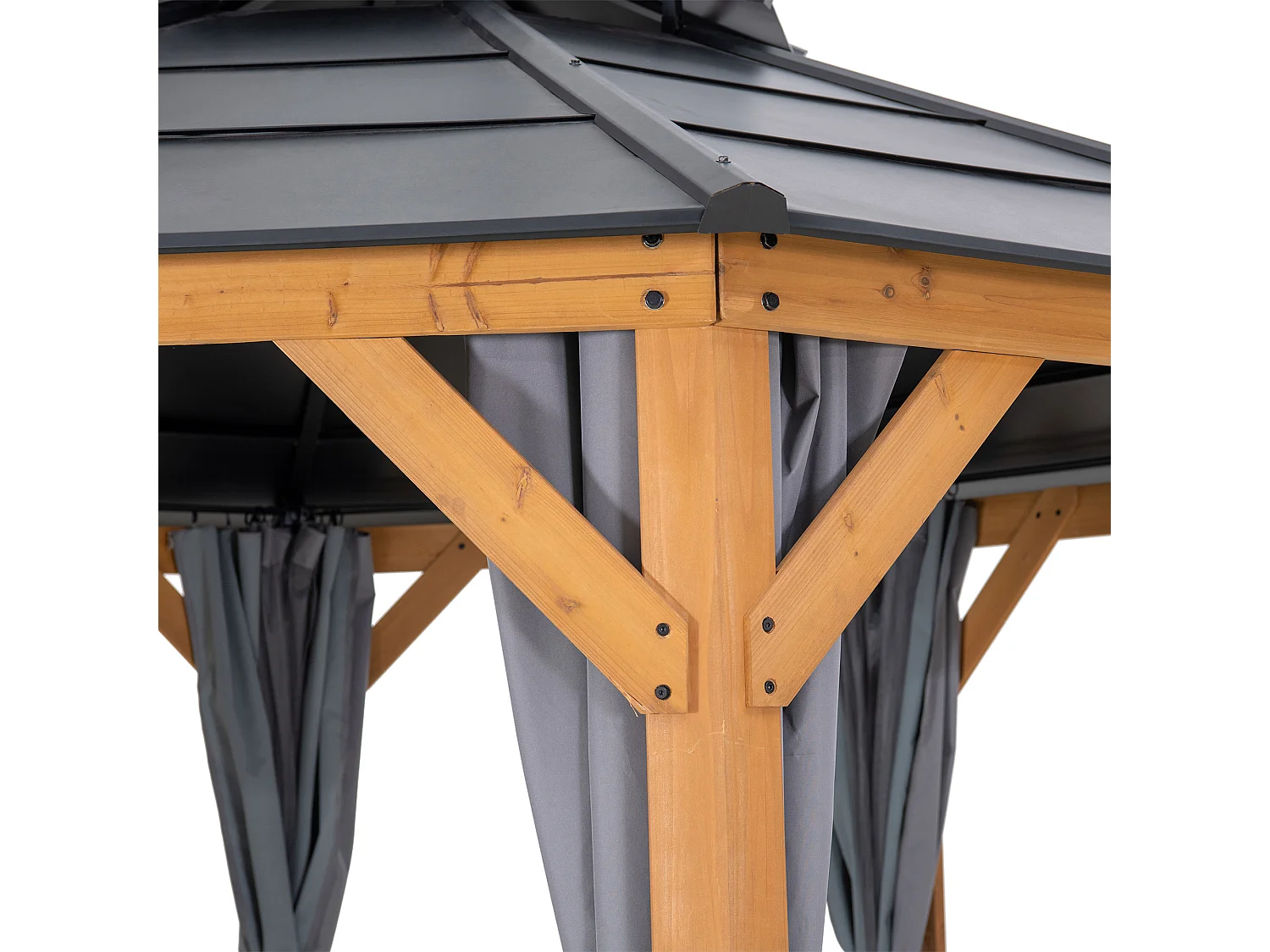 Rideaux de remplacement SUNJOY pour tonnelle octogonale de 395 cm x 395 cm