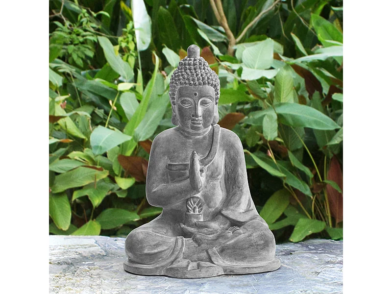 SUNJOY Grande statue de Bouddha décorative pour le jardin