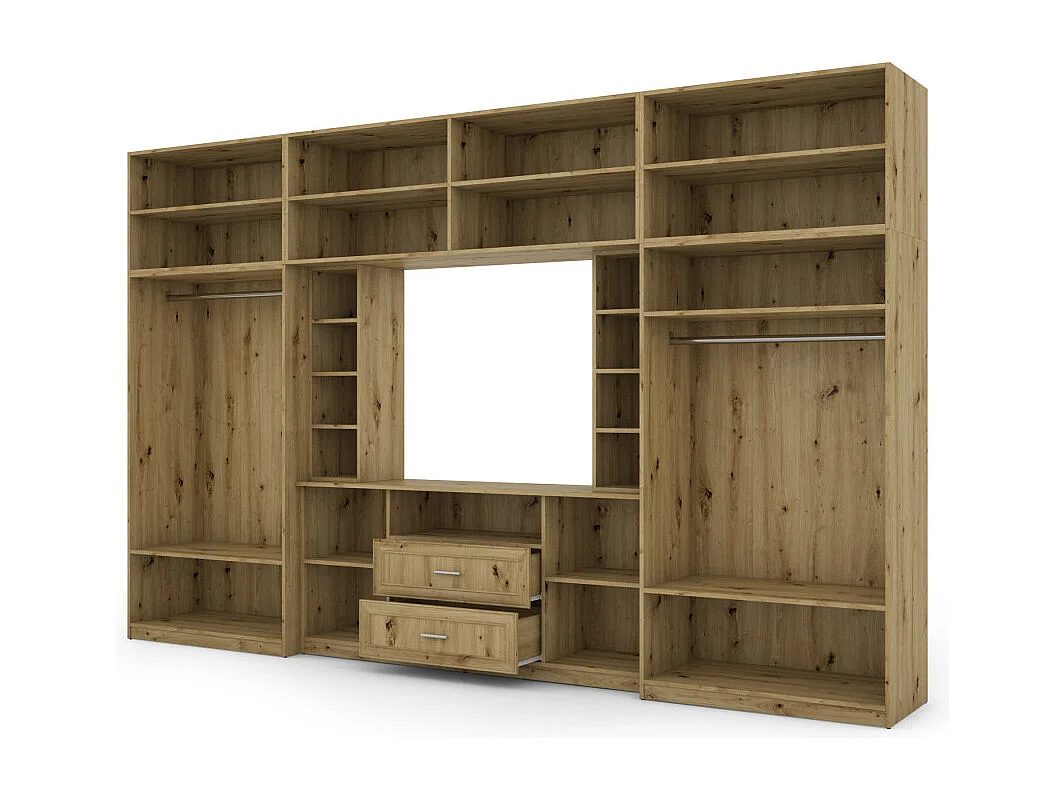 Parete attrezzata con grandi armadi e pensili DAKO – Direttamente dal produttore EMEBLAST