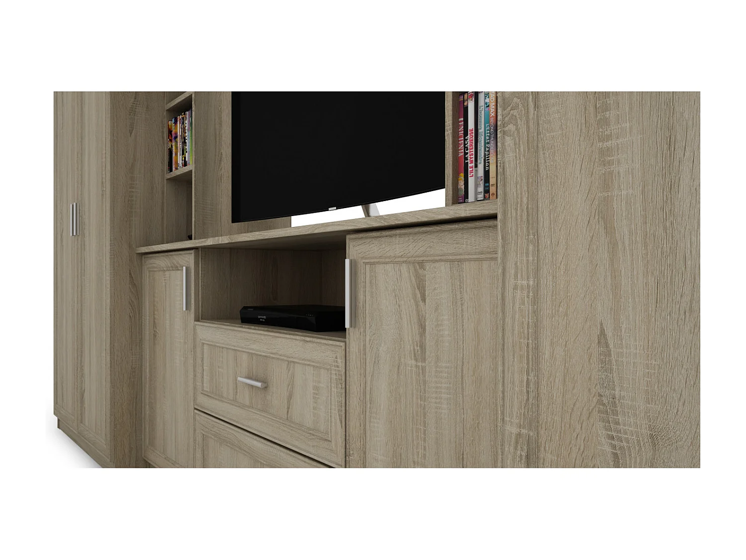 Parete attrezzata con grandi armadi e pensili DAKO – Direttamente dal produttore EMEBLAST