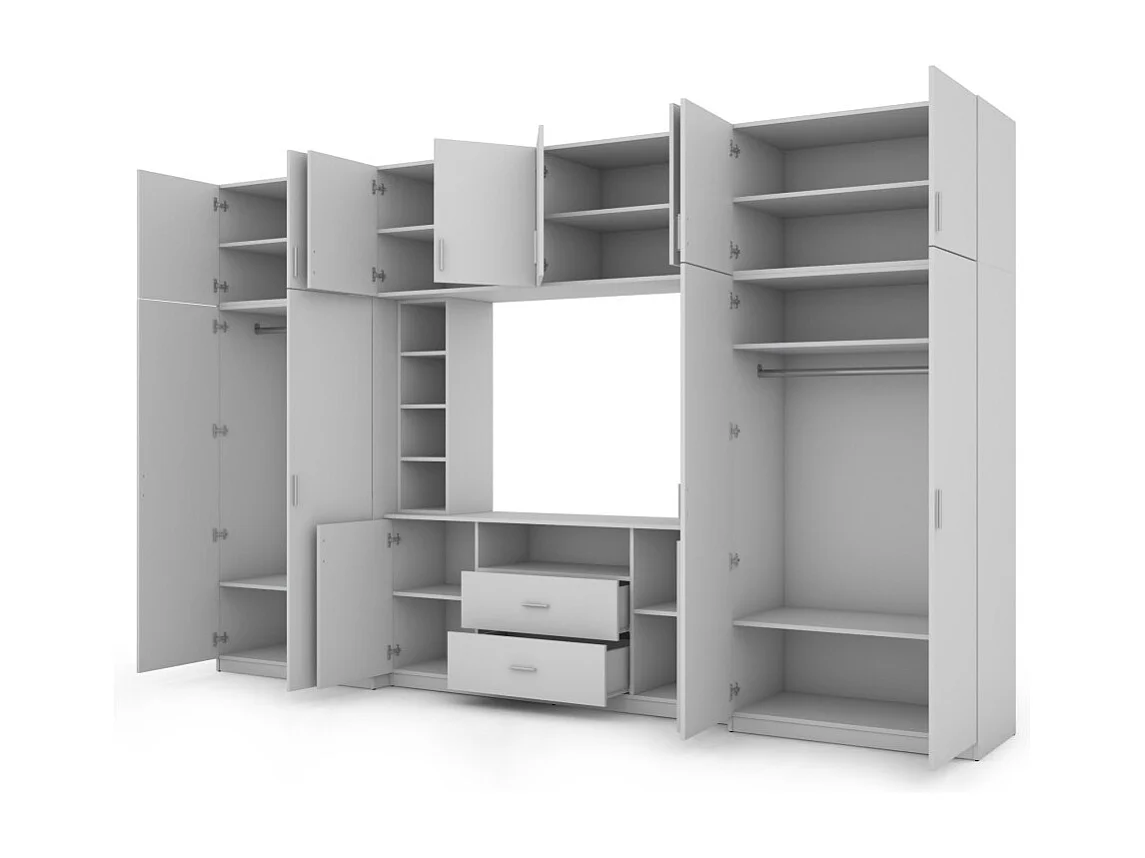 Meuble de séjour complet avec grandes armoires et rangements hauts mur de rangement DAKO – Direct fabricant EMEBLAST