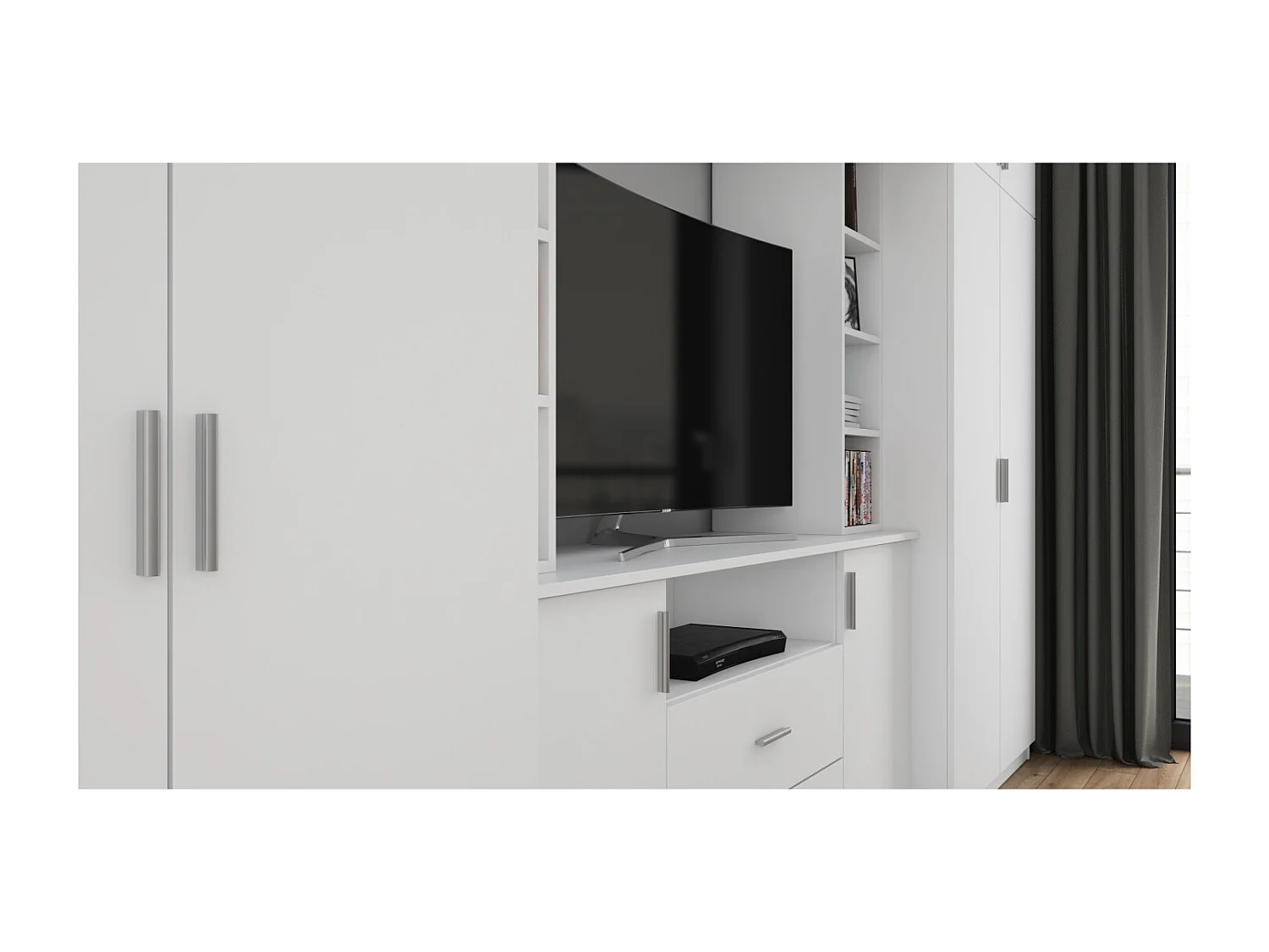 Meuble de séjour complet avec grandes armoires et rangements hauts mur de rangement DAKO – Direct fabricant EMEBLAST