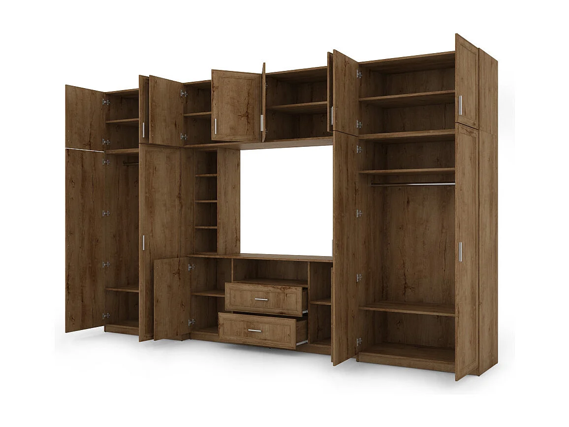 Meuble de séjour complet avec grandes armoires et rangements hauts mur de rangement DAKO – Direct fabricant EMEBLAST