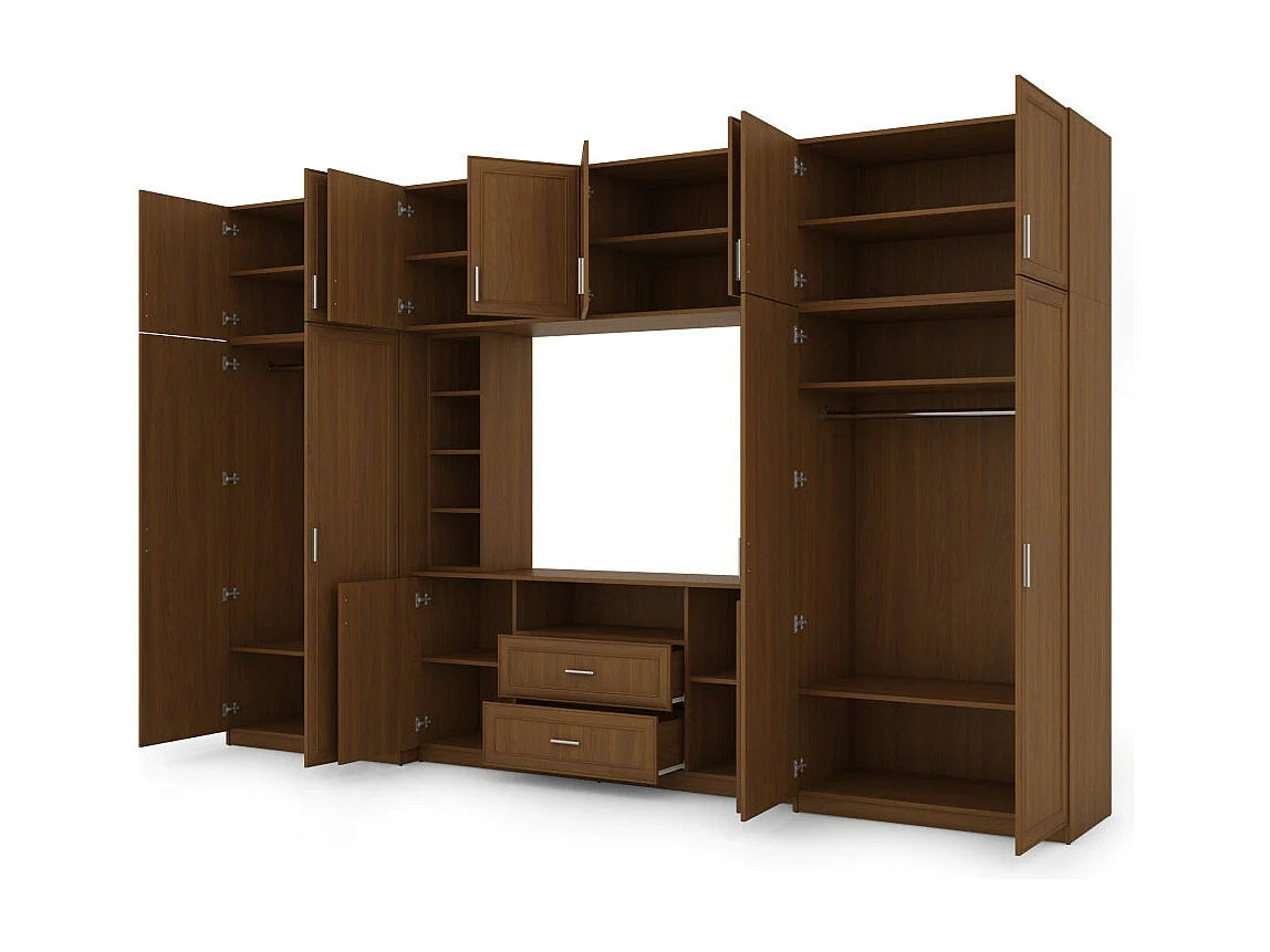 Meuble de séjour complet avec grandes armoires et rangements hauts mur de rangement DAKO – Direct fabricant EMEBLAST