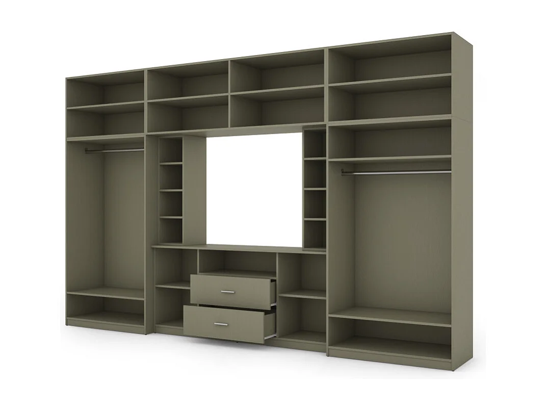 Parete attrezzata con grandi armadi e pensili DAKO – Direttamente dal produttore EMEBLAST