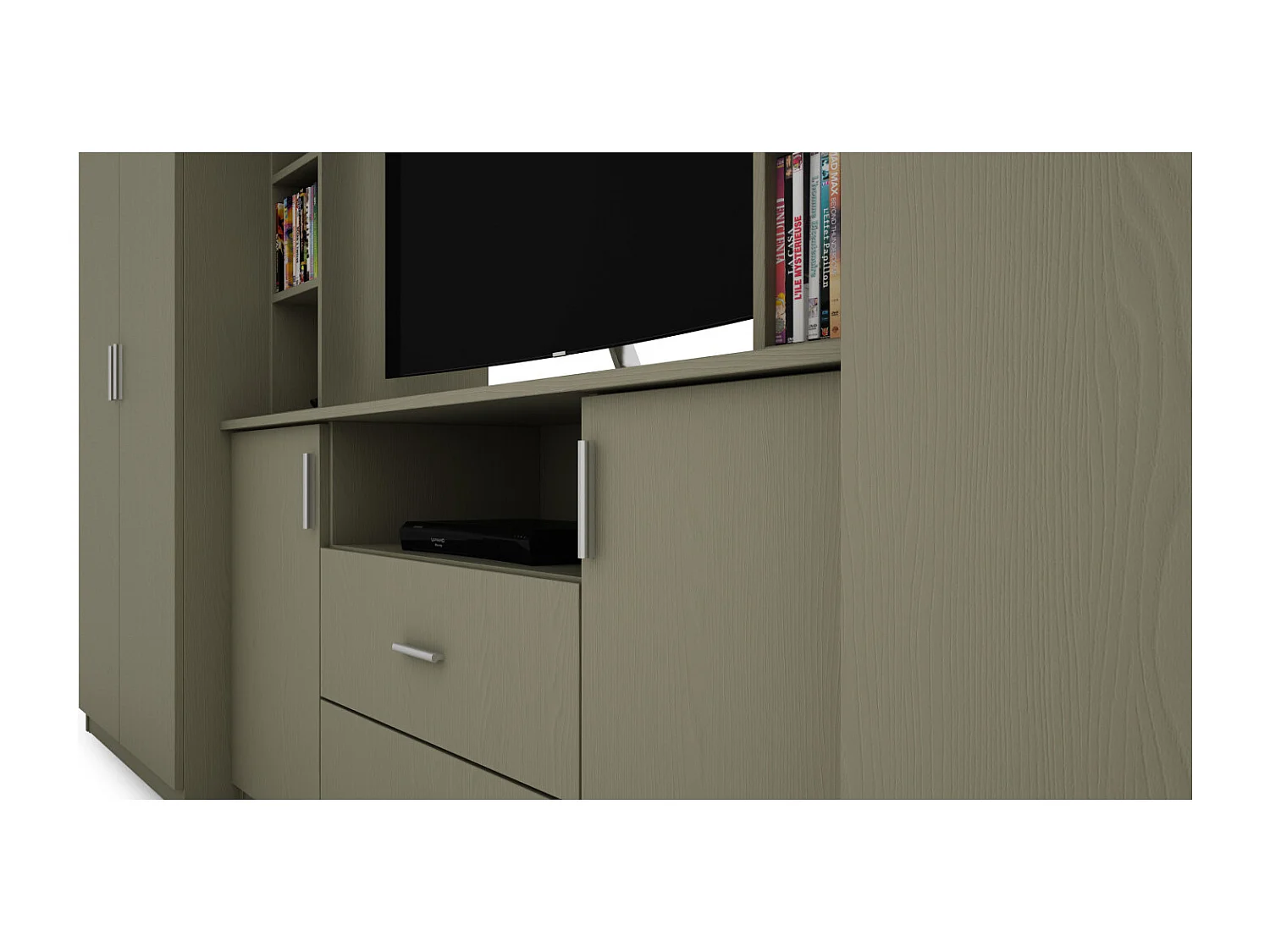 Parete attrezzata con grandi armadi e pensili DAKO – Direttamente dal produttore EMEBLAST