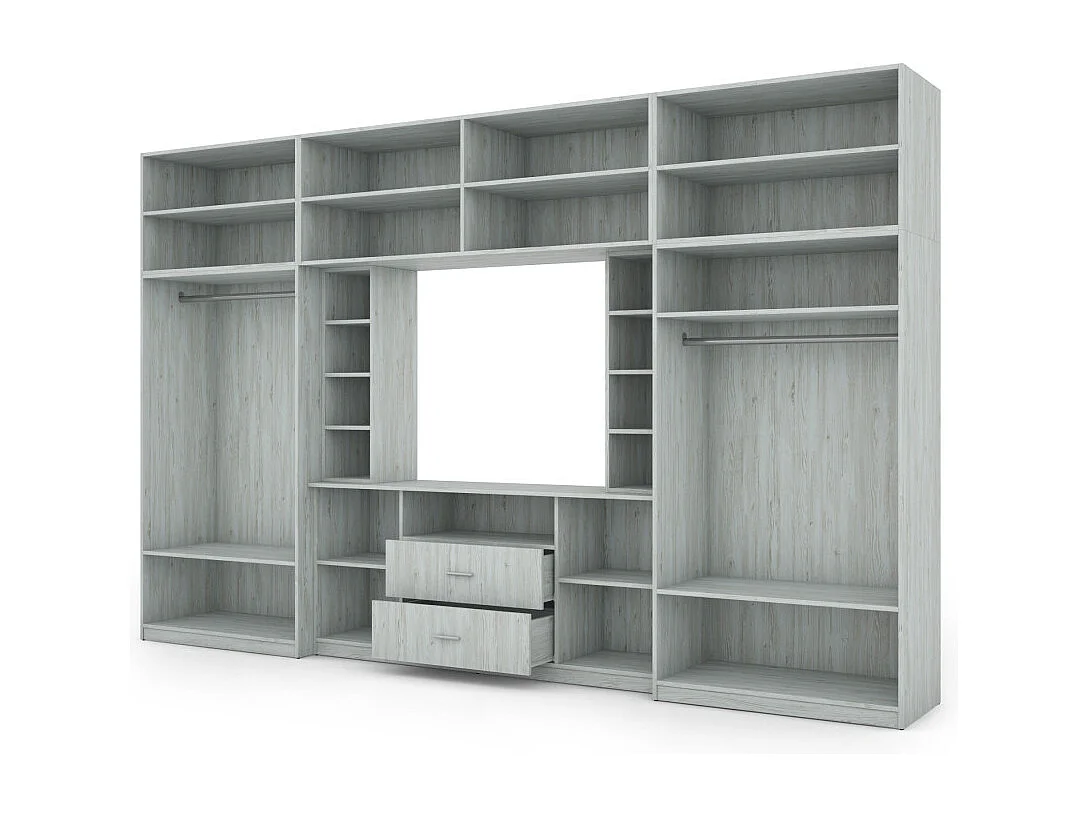 Parete attrezzata con grandi armadi e pensili DAKO – Direttamente dal produttore EMEBLAST