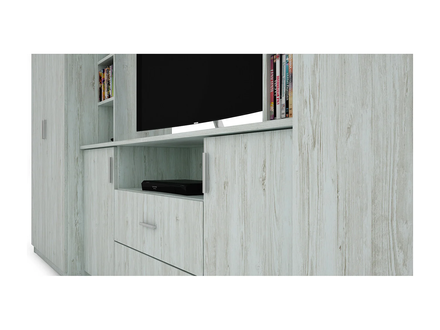 Parete attrezzata con grandi armadi e pensili DAKO – Direttamente dal produttore EMEBLAST