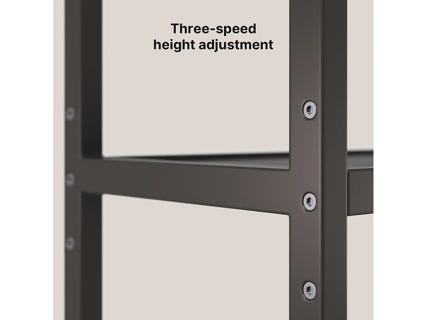 Étagère Salle De Bain 3 Niveaux 63x26x170cm Gris Foncé Bealife