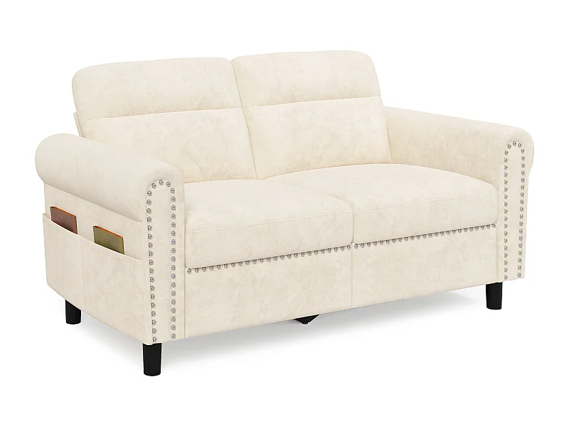 2-Zits Relaxbank, Beige Stof, 152 x 76 x 84 cm