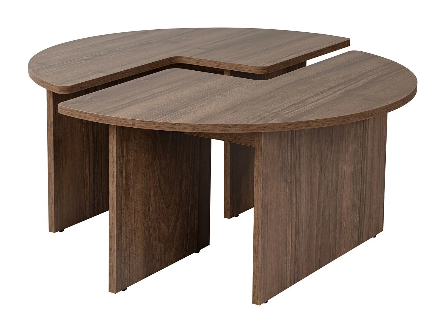 Table basse en bois "Moira" -  90 x 90 x 41 cm - Noyer