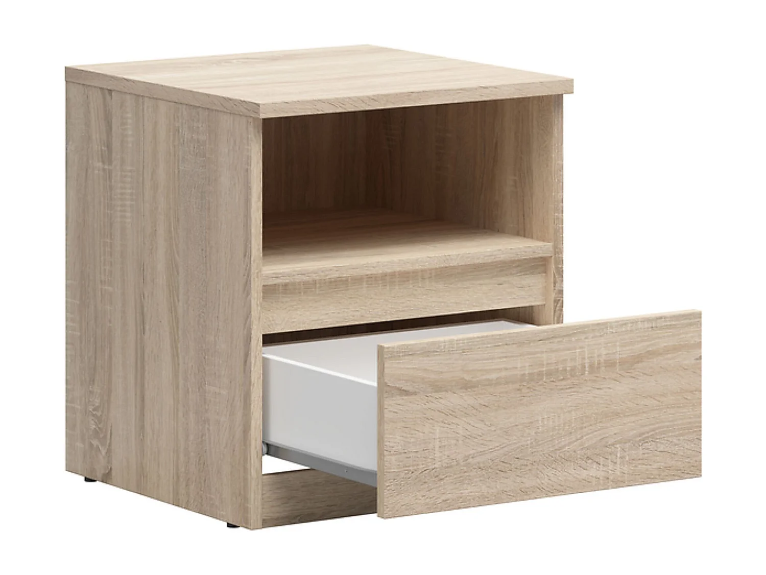 Table de nuit table de chevet avec Tiroir, coloris chêne Sonoma - Longueur 45 x Profondeur 45 x Hauteur 50,5 cm