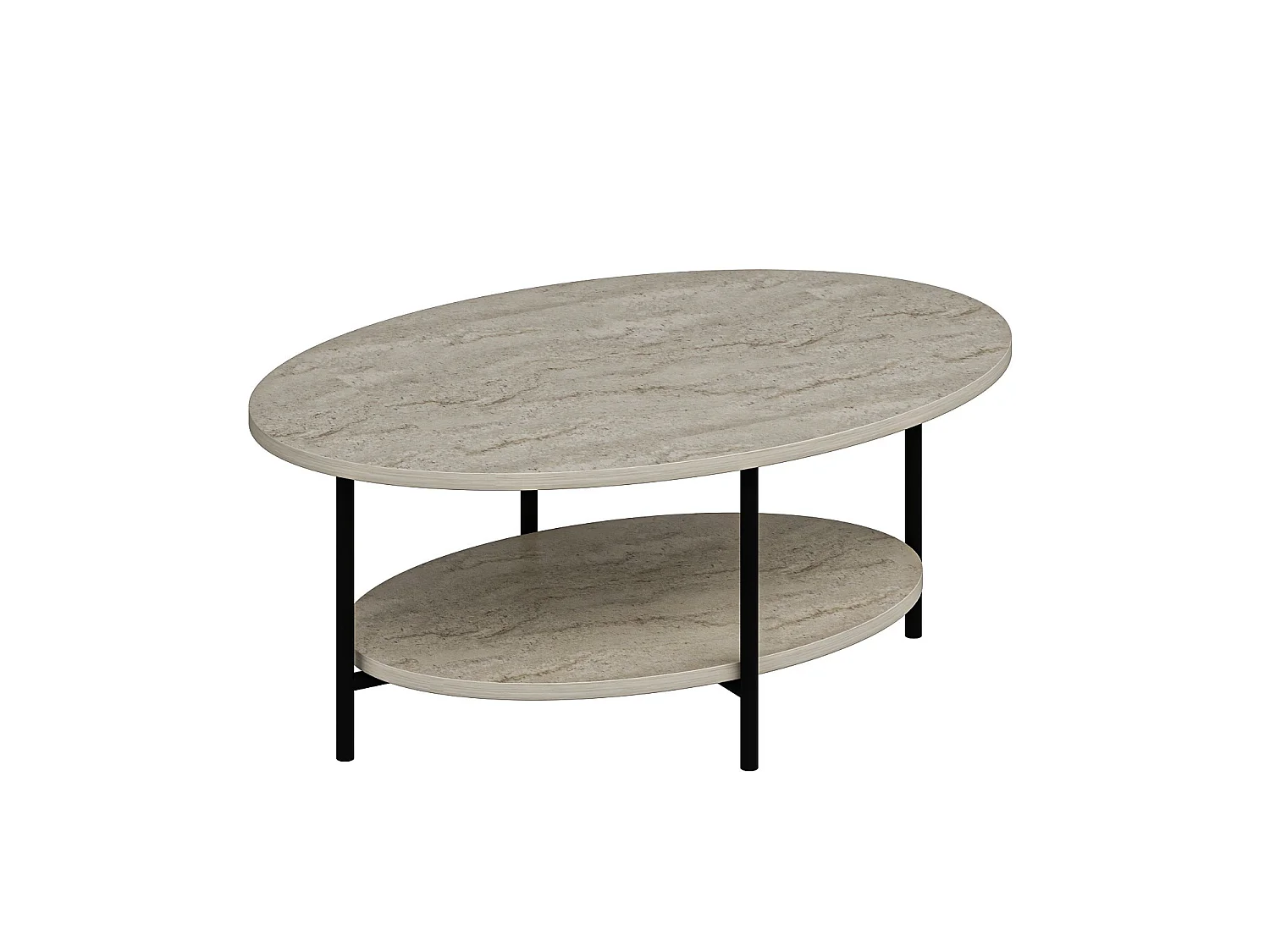 Tavolino in legno "Elis" - 90 x 60 x 36 cm - Travertino