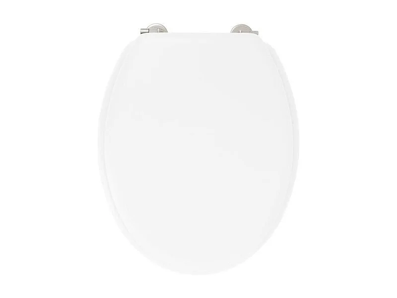 Duplo WC-bril wit van bamboepoeder met universele roestvrijstalen scharnieren 48x39 cm