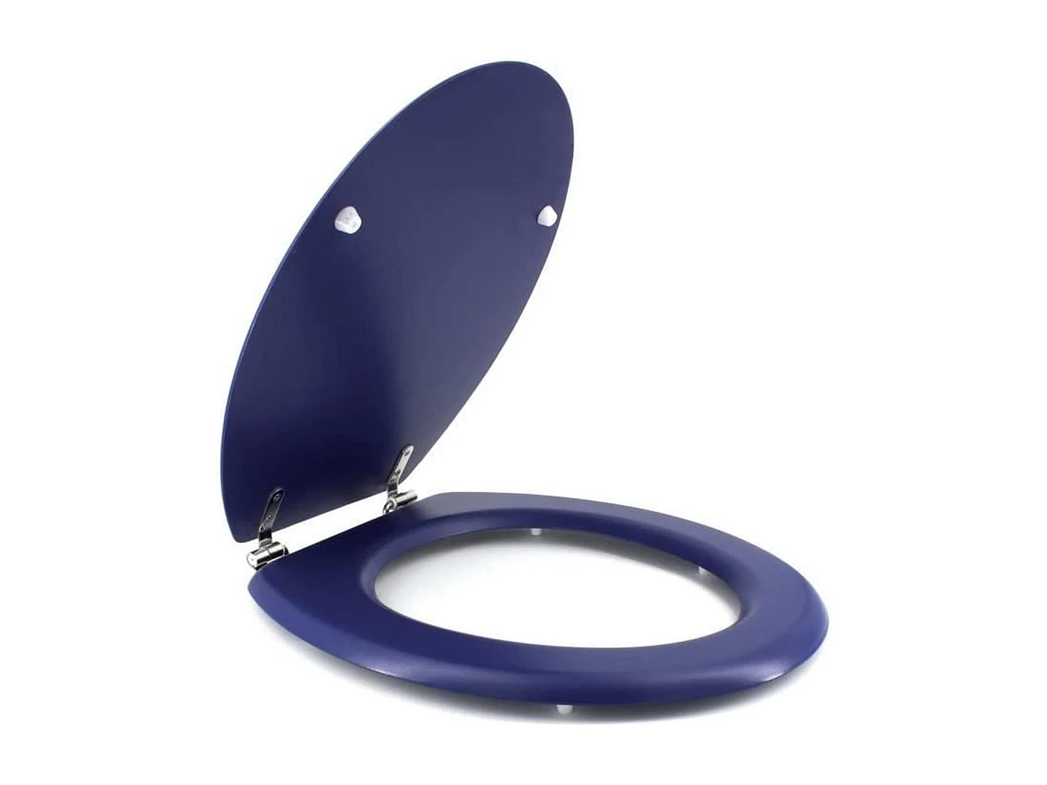 Abattant WC Dolce - Charnières inox - Bois moulé - Bleu marine