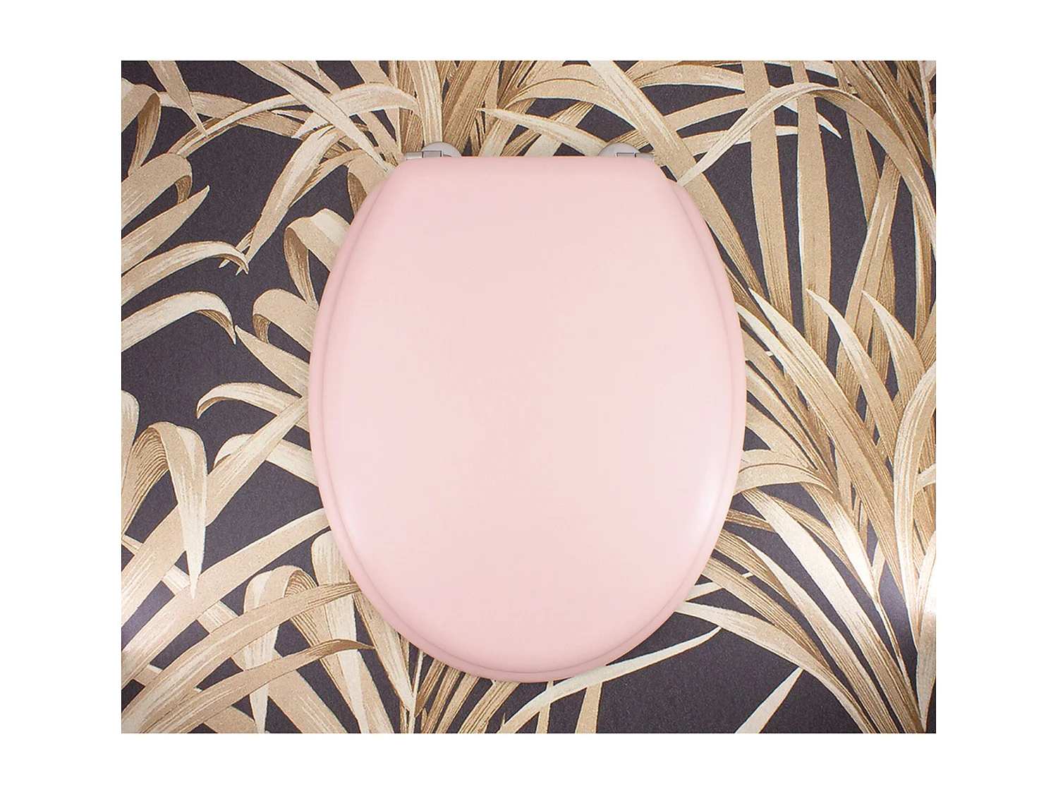 Abattant WC Dolce - Charnières inox - Bois moulé - Rose crystal