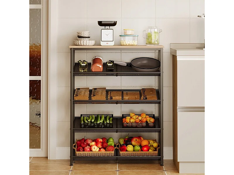 Étagère cuisine brun clair industriel bois rétro étagère loft 75 cm