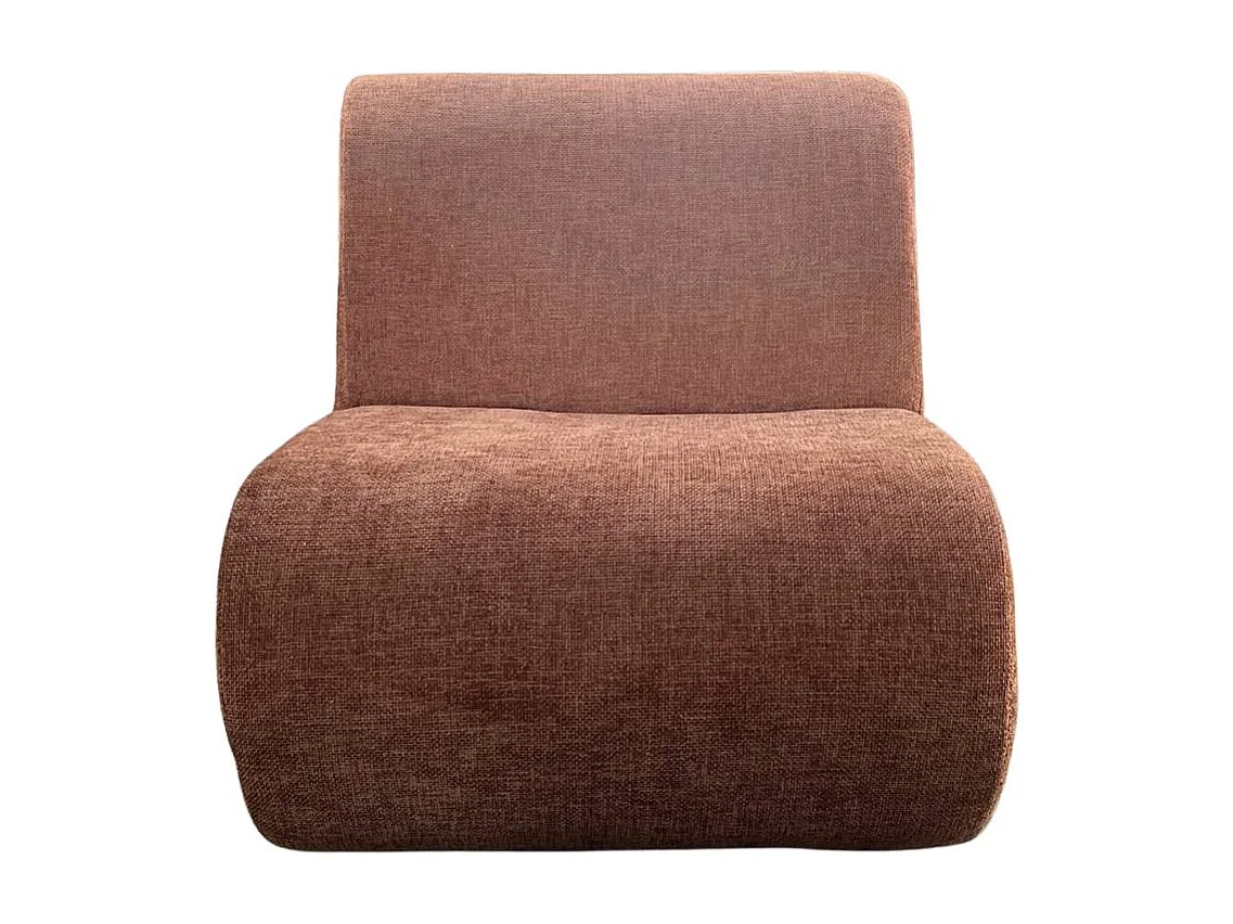 Fauteuil en tissu terracotta Ysera