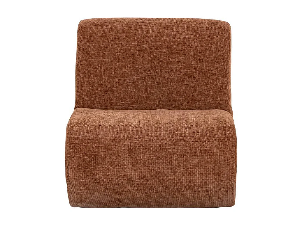 Fauteuil en tissu terracotta Ysera