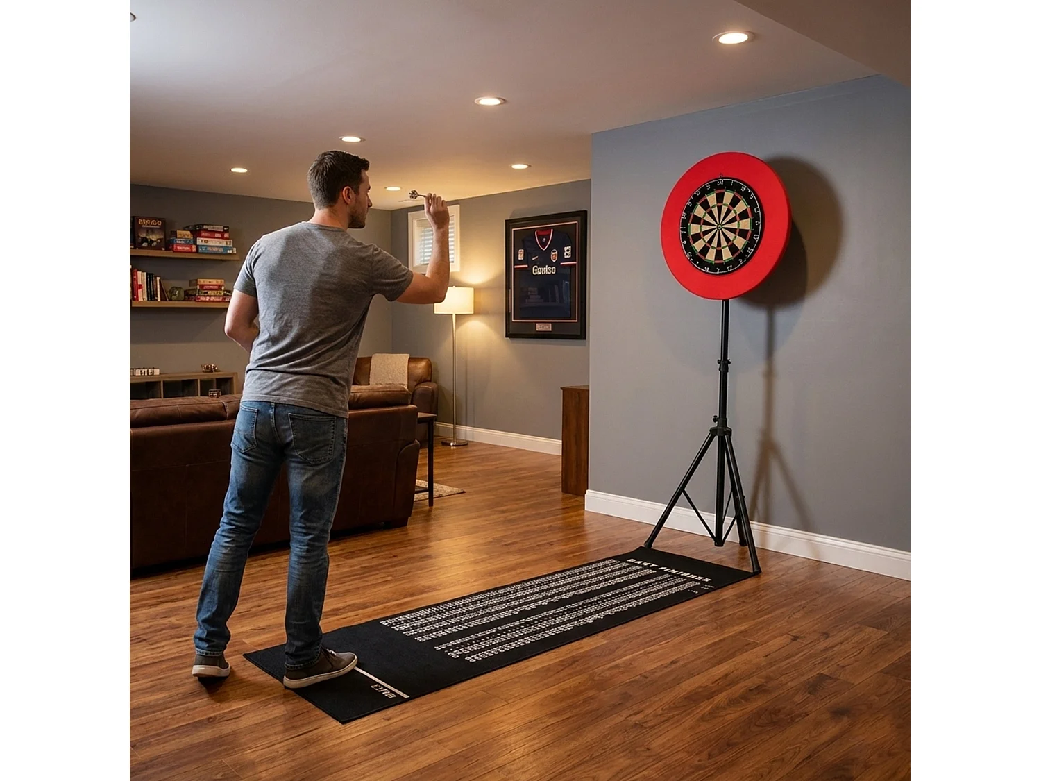 Cible Fléchettes Couronne Autoréparante Trépied Autoportant Réglable Accessoires