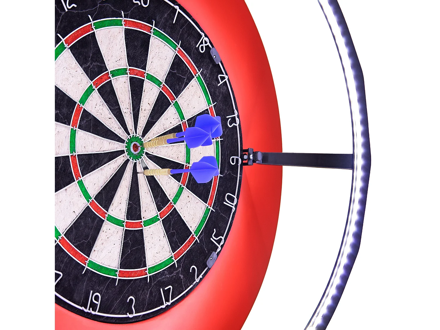 Cible Fléchettes Anneau LED Couronne Autoréparante Trépied Réglable Accessoires