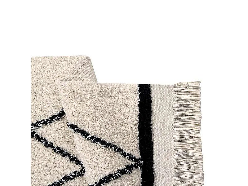 Tapis coton Berbère Criss - beige - 120 x 170