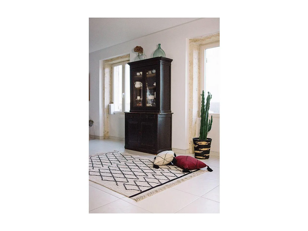 Tapis coton Berbère Criss - beige - 120 x 170