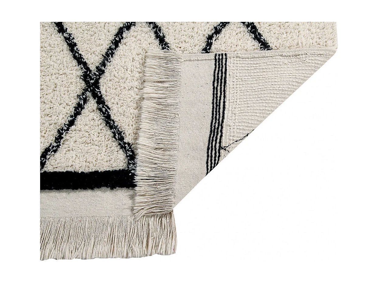 Tapis coton Berbère Criss - beige - 120 x 170