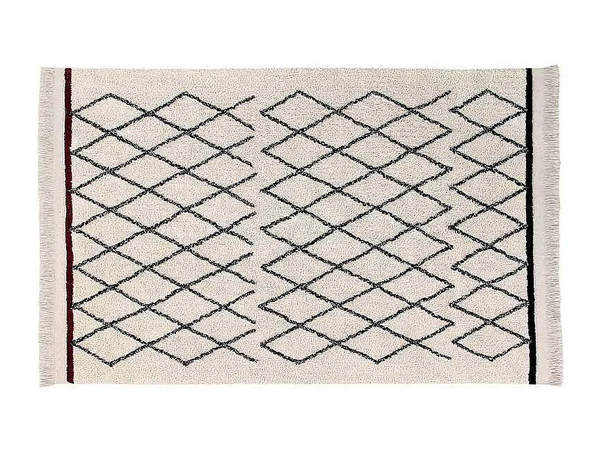 Tapis coton Berbère Criss - beige - 140 x 210