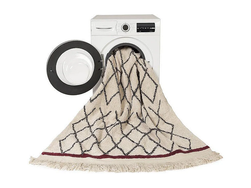 Tapis coton Berbère Criss - beige - 140 x 210