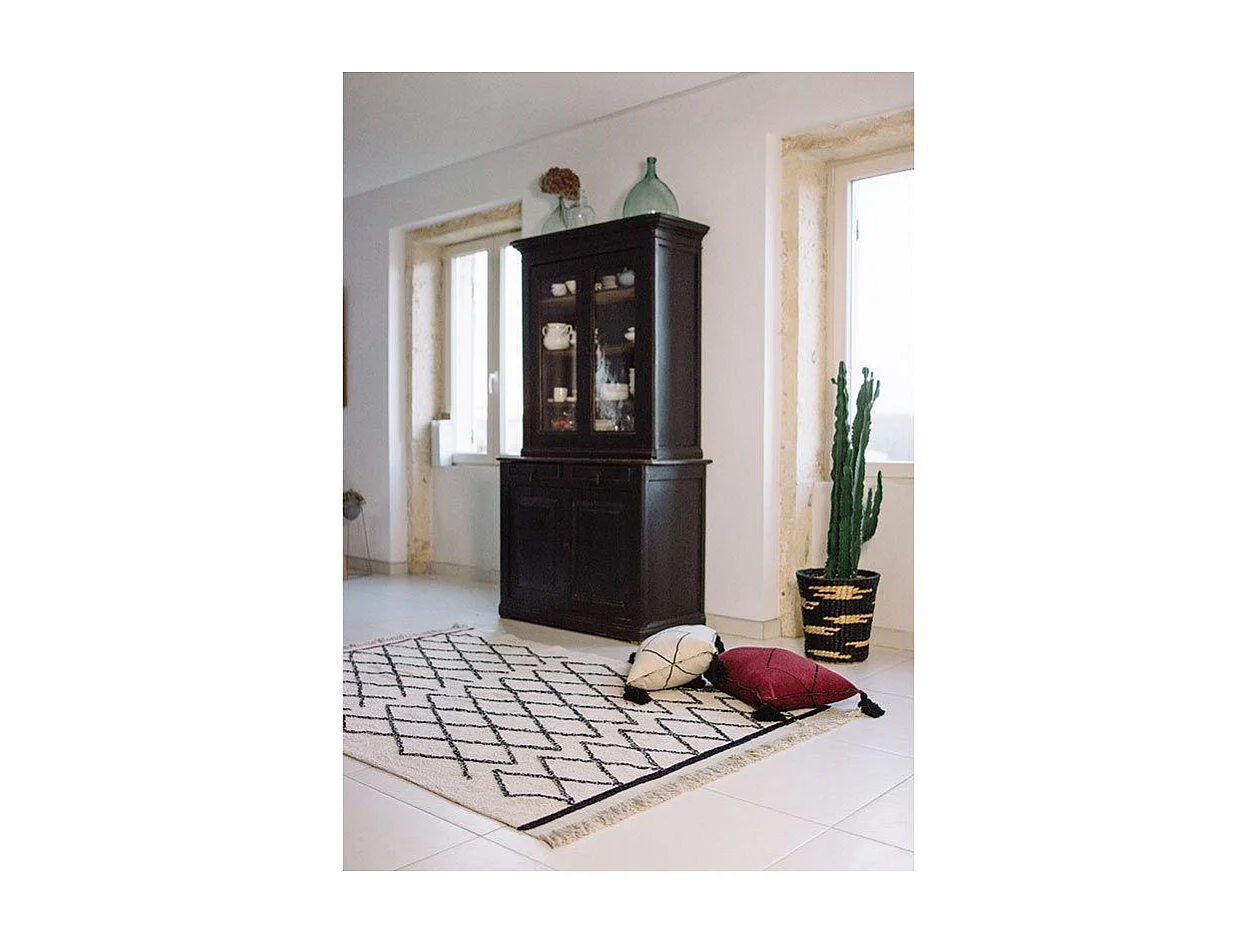 Tapis coton Berbère Criss - beige - 140 x 210