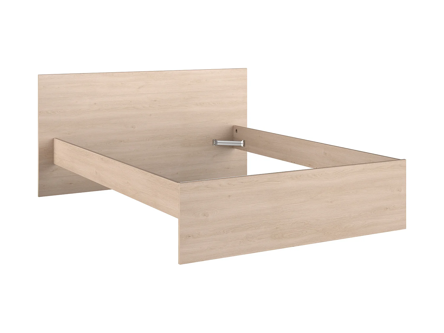 Lit avec 4 tiroirs 140 x 190 cm -  coloris : Naturel et beige - VELONA